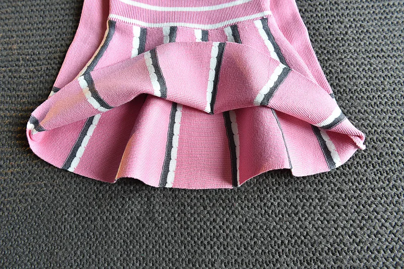

Spring and autumn girls sweater dress college style pleated princess dress