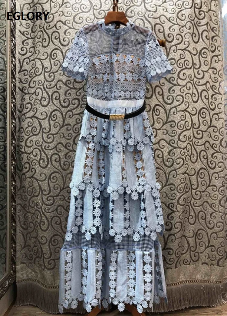 2020 весенние модные длинные вечерние платья женские открытые кружевные с