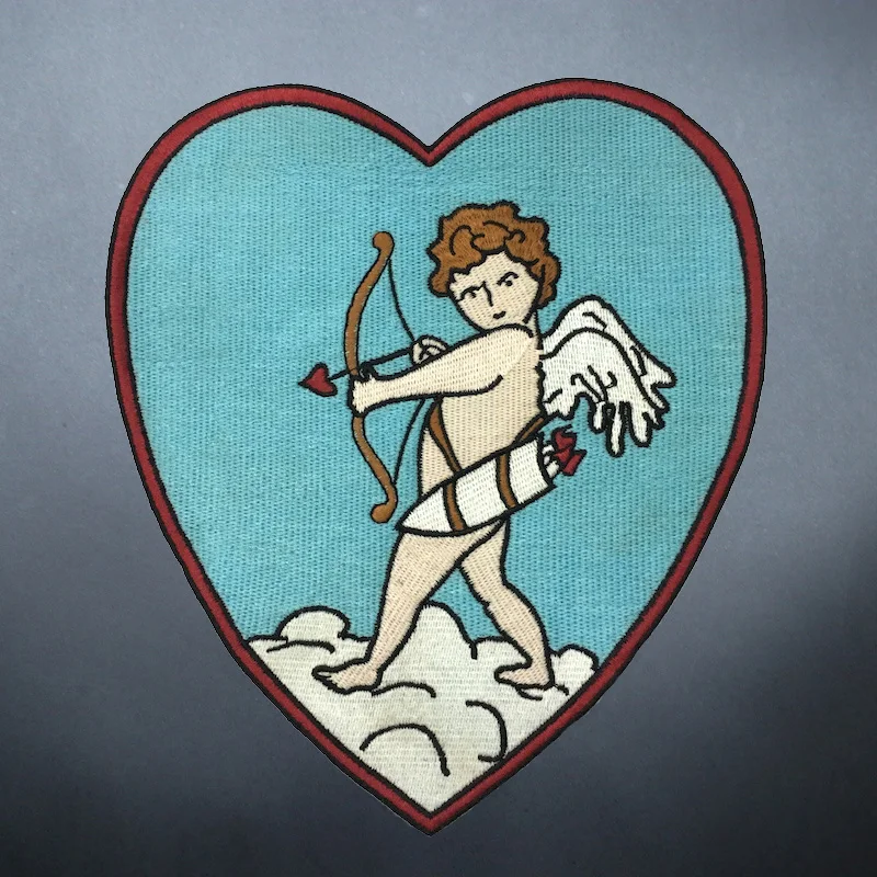 1 шт. хлопковые нашивки с вышивкой Ангел в сердце | Дом и сад