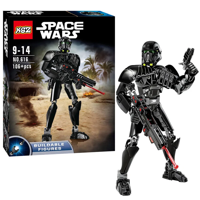 

KSZ616 Star Wars Series XSZ Death Star Cavalry Puzzle Assembled Building Block Toy Color Box Packaging