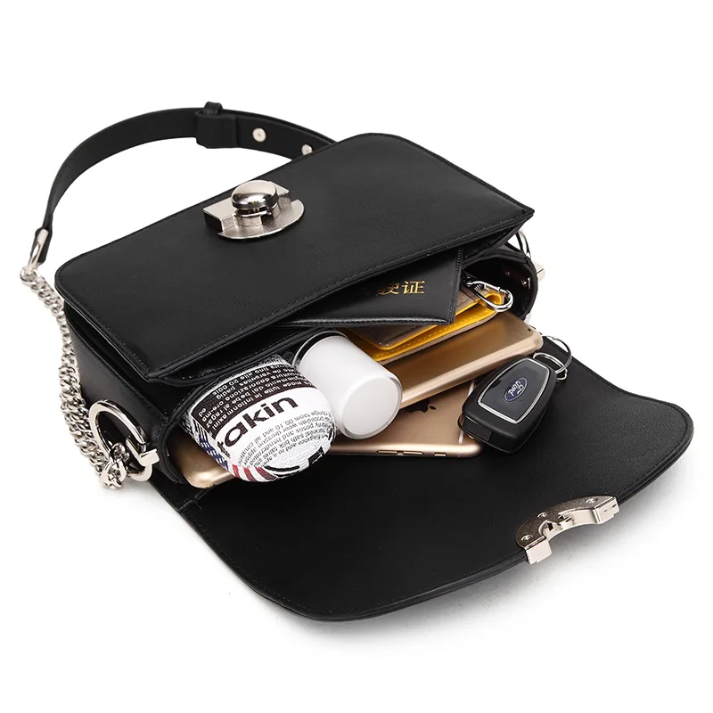 Сумка кросс-боди Женская маленькая с цепочками Роскошный дизайнерский саквояж