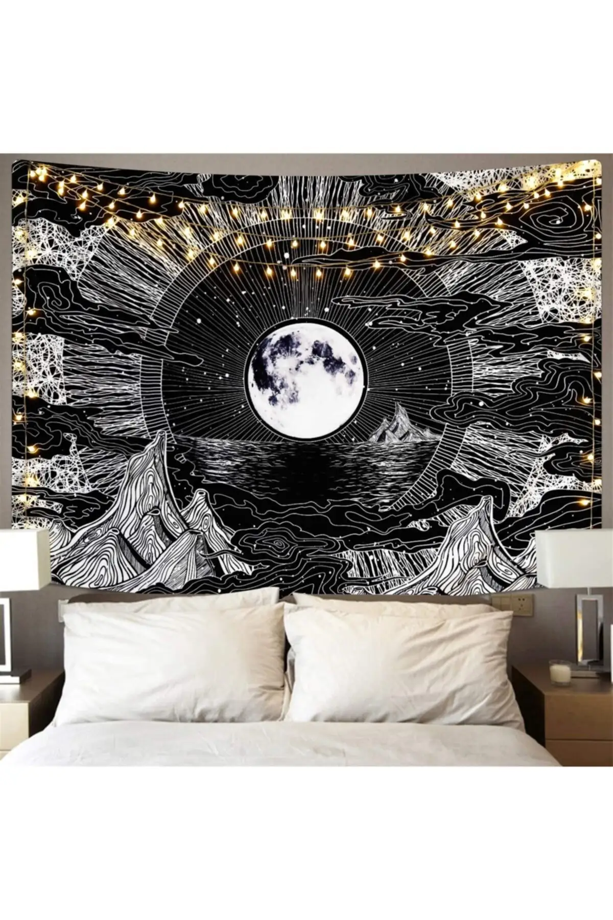 

Moon Black Wall Carpet Wall Covering Wall Accessory 70x100
