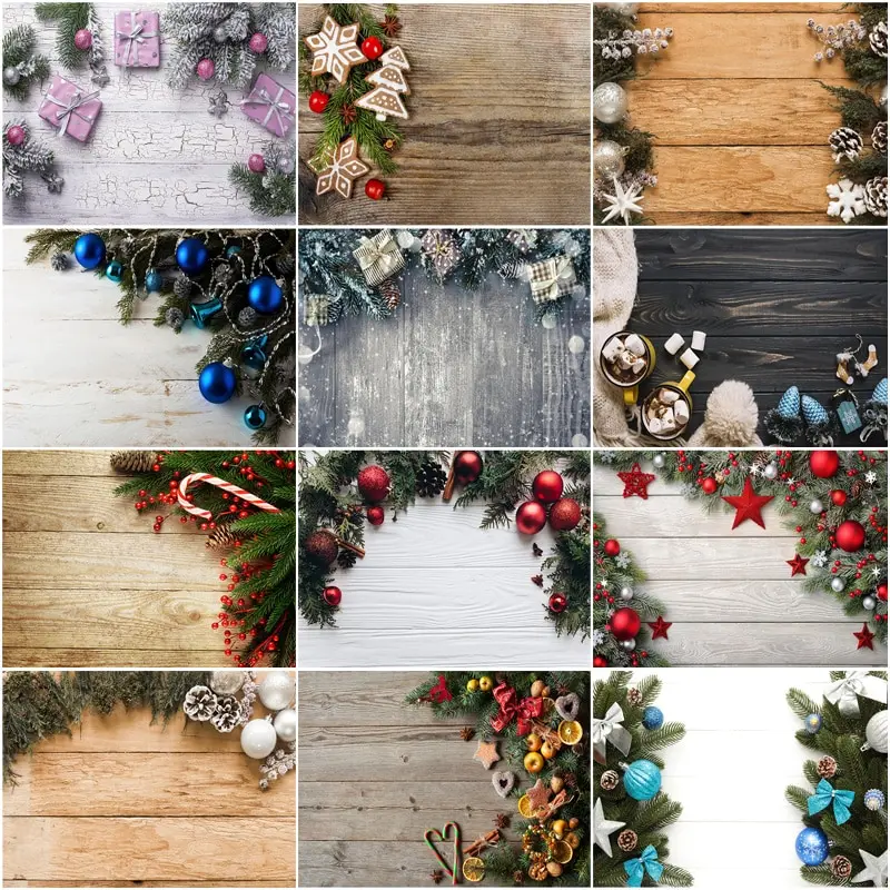 SHENGYONGBAO Art Fabric Christmas Backdrop for Photography Christmas Gift Photo Backgrounds Photocall Props 210317STY-03