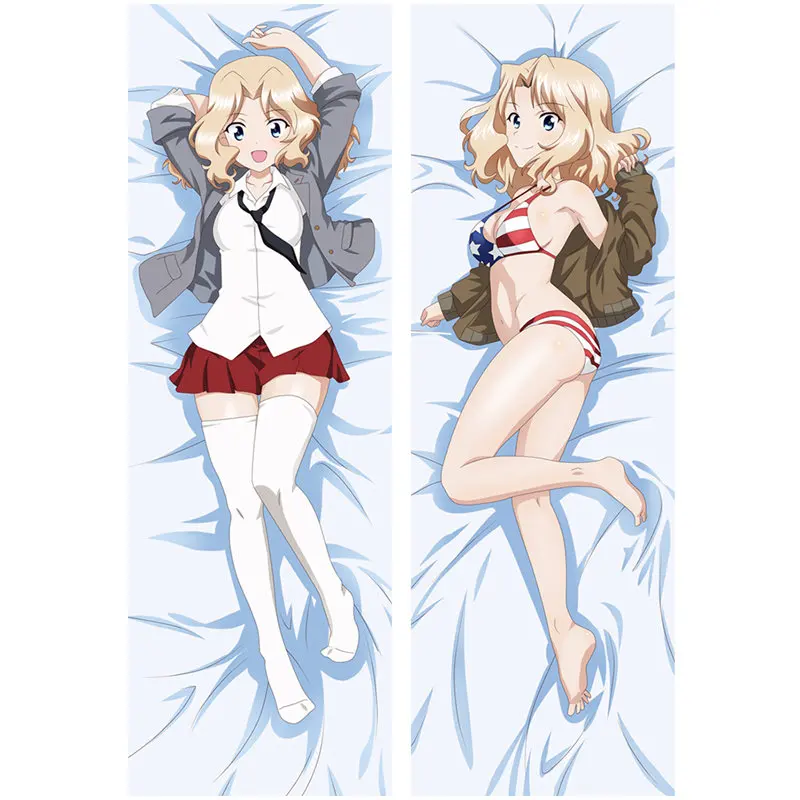 

Anime GIRLS Und PANZER Pillow Cover Saori Takebe MP40 StG44 MG42 Dakimakura Case 3D Two-sided Bedding Hugging Body Pillowcase