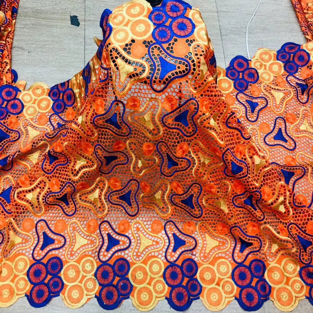 

2020 Latest Punch 100%Cotton Lace Fabric High Quality Swiss Voile Lace In Switzerland Dry Cotton African Lace Fabric For Women