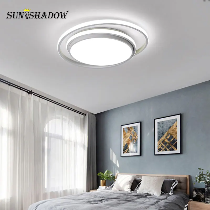 $44.10 Acrylic Modern LED Ceiling Light Black&White Chandelier Ceiling Lamp for Bedroom Living room Dining room Kitchen Light Fixtures