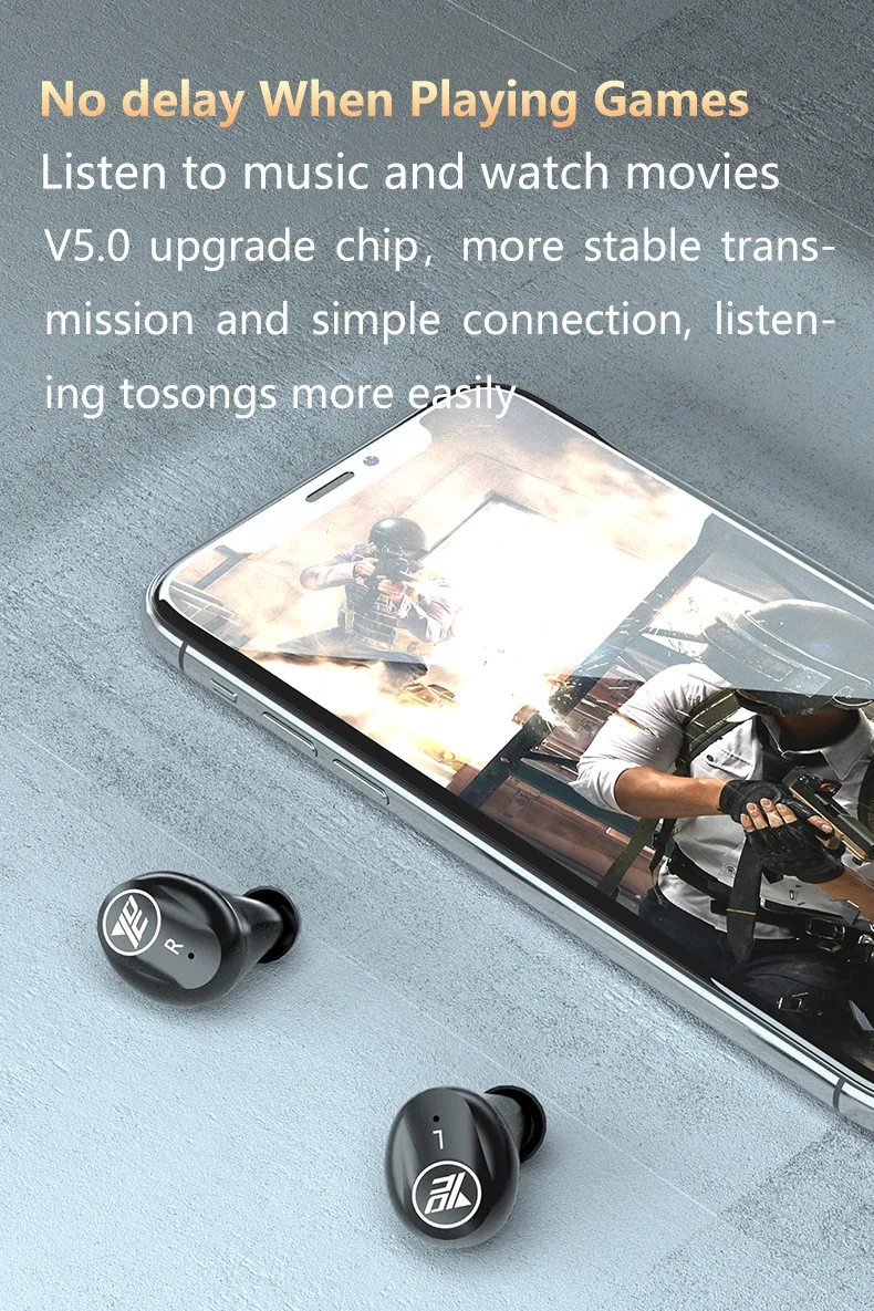 

TWS Bluetooth 5.0 Earphones Charging Box Wireless Headphone LED 9D Stereo Sports Waterproof Earbuds Headsets With Microphone