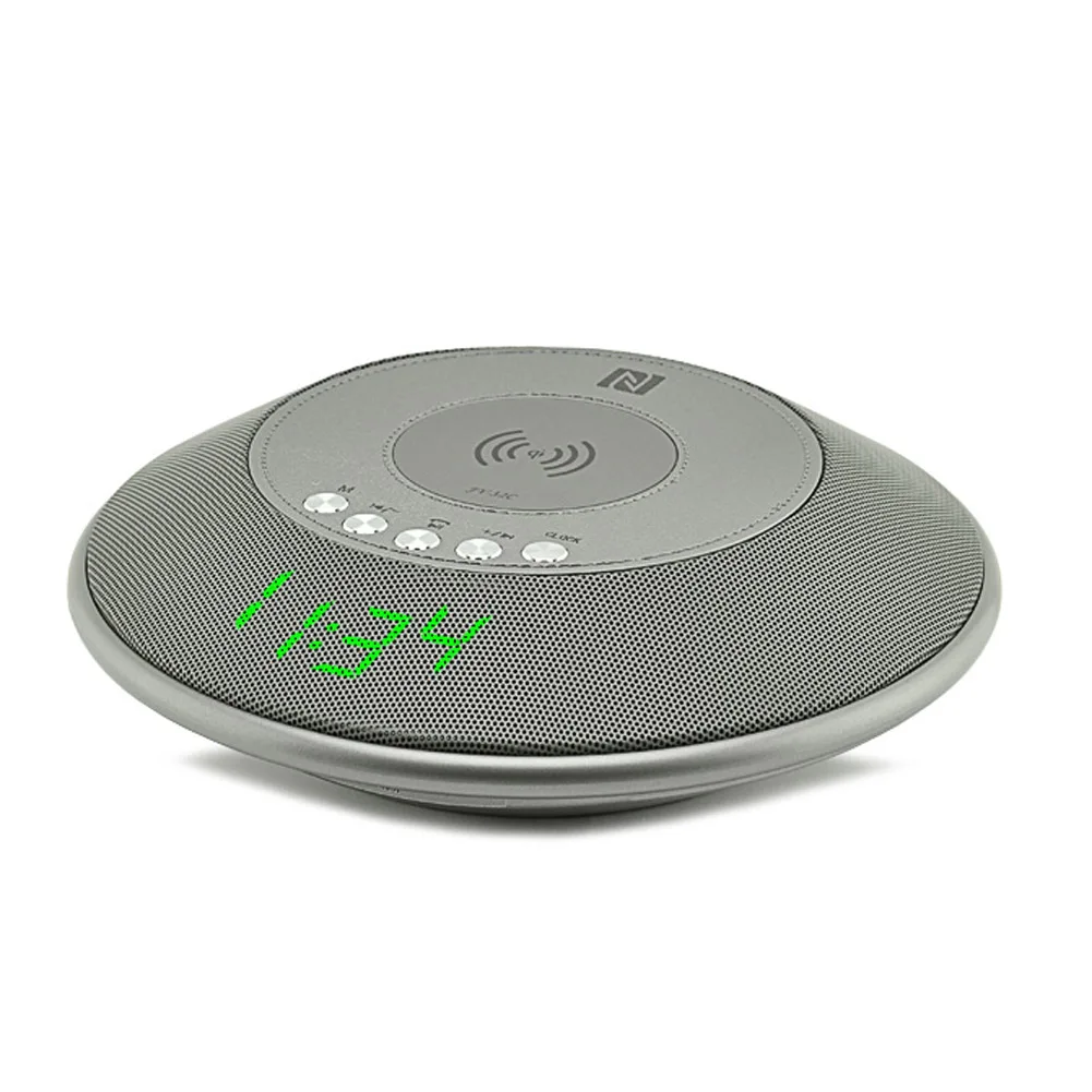 Беспроводной Bluetooth динамик QI Беспроводное зарядное устройство с fm-радио NFC