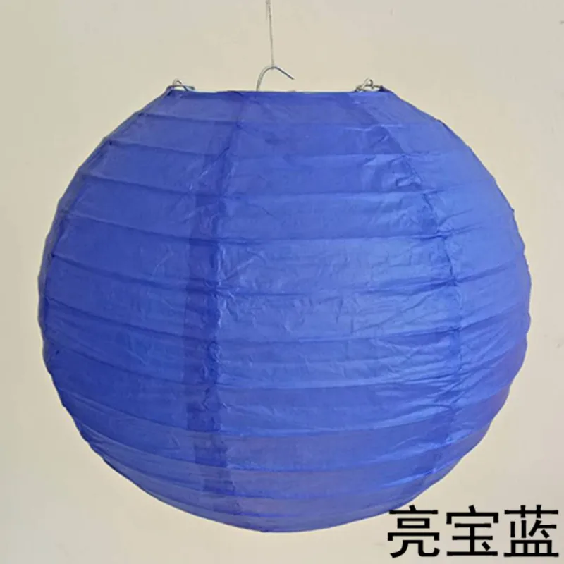 2pcs-Royal blue 2 шт. 4/6/8/10/12/14/16 дюймовый круглый одежда для свадьбы, дня рождения Бумага украшения-фонарики, подарок, ремесло, сделай сам, светильник подвесной шар - Цвет: 2pcs-Royal blue