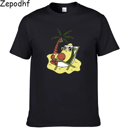 Винтажная модная мужская футболка с авокадо и охлаждением 2020 топы коротким
