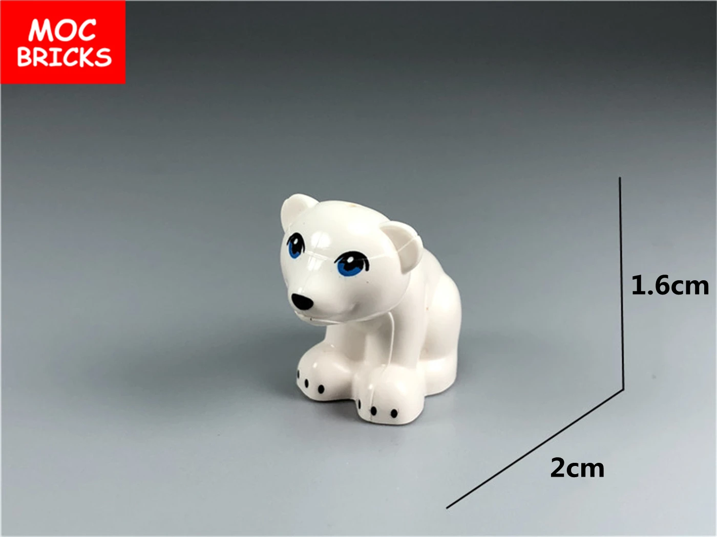 Кубики MOC ледяной океан животные белый медведь прозрачные синие ледяные куклы