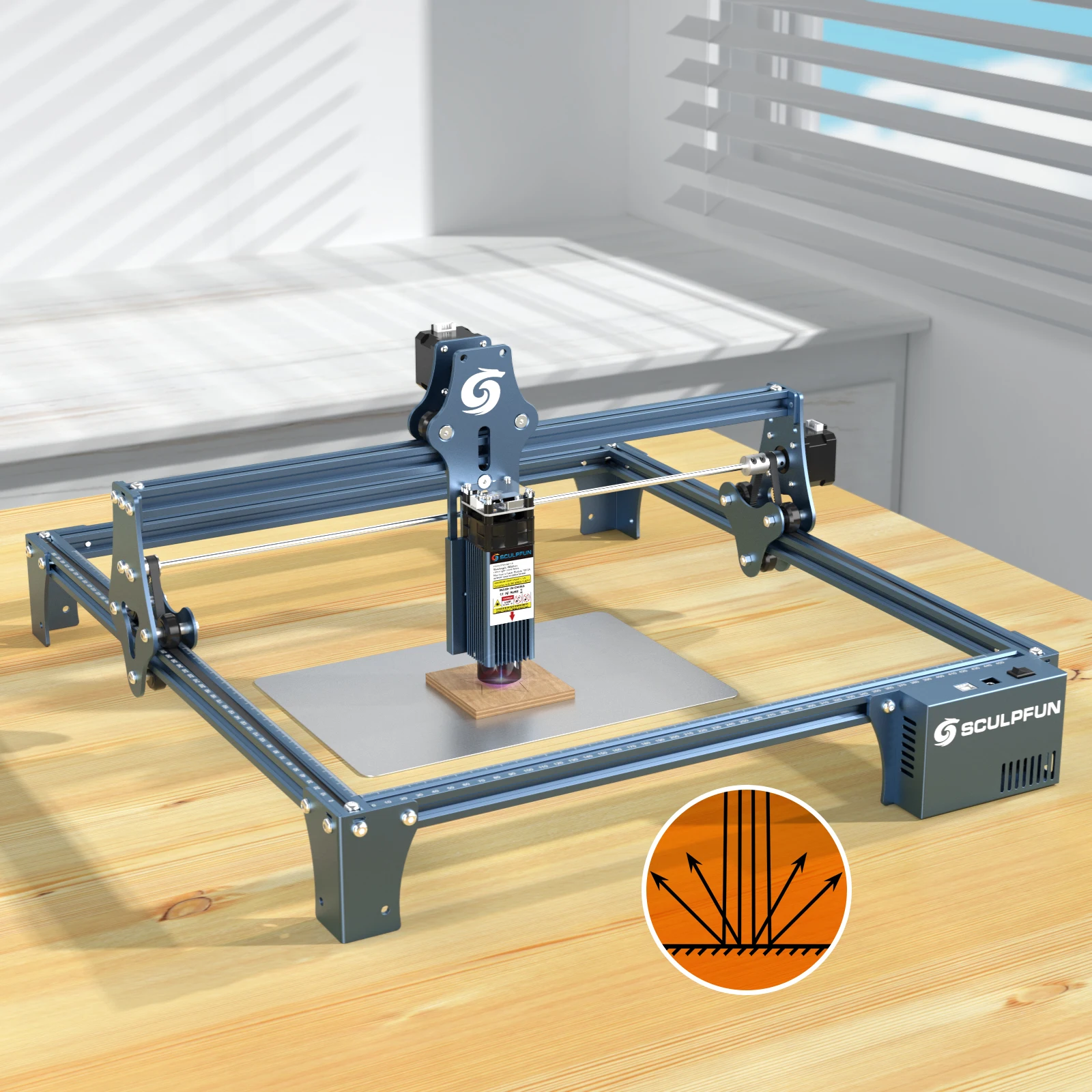 SCULPFUN S9 90W effect Laser Engraver Wood Acrylic Cutter 410x420mm carving erea Full Metal Structure | Инструменты