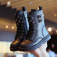 2021 autumn winter leather children shoes boys girls boots fashion soft baby short boots comfortable anti slip kids boots