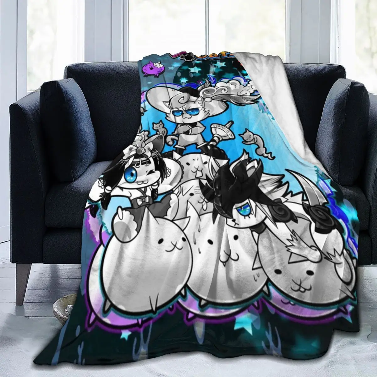 

Living Room Decorative Battle Cats Blanket Love Gifts Ultra plush Micro Fleece Blankets and Throws