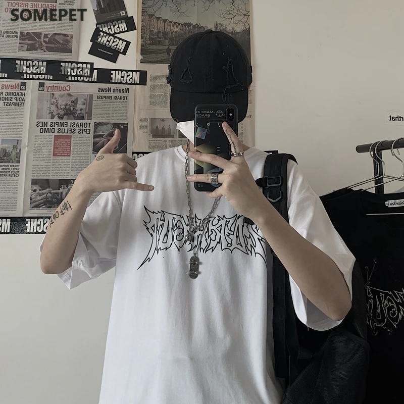 

Anime Women T-Shirts Harajuku Goth Punk Print Short Sleeve Plus Size Clothes Oversized T Shirt Female Tops Harajuku Tee Shirt