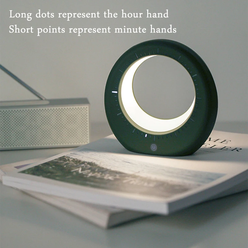 

LED Moon Alarm Clock USB Charging Touch Sensor Bedside Wake Light Night Feeding with Sleeping Night Kid Gift Decoration