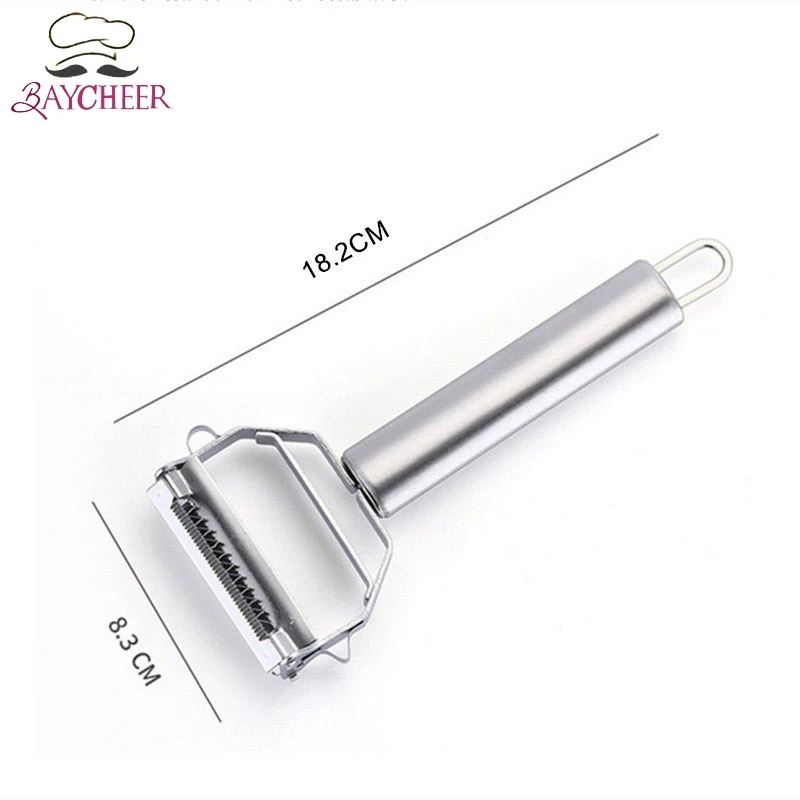 Овощечистка из нержавеющей стали универсальная зубчатая бритва терка для овощей