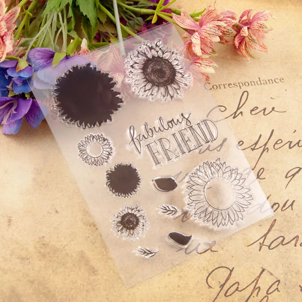 

FRIEND Flower Clear Stamp for DIY Scrapbooking/Card Making/Kids Fun Decorating Supplies