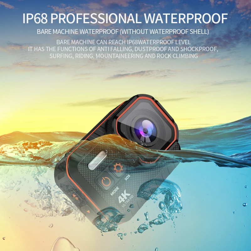للبيع جديد الترا عمل كاميرا 4K مع شاشة التحكم عن بعد مقاوم للماء الرياضة DV خوذة في الهواء الطلق كاميرا فيديو صغيرة واي فاي صغيرة
