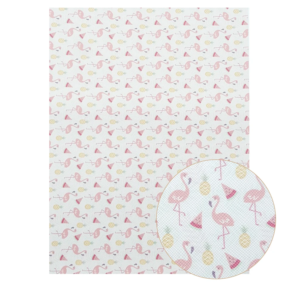 Симпатичные животные фламинго виниловая ткань искусственная кожа самодельные