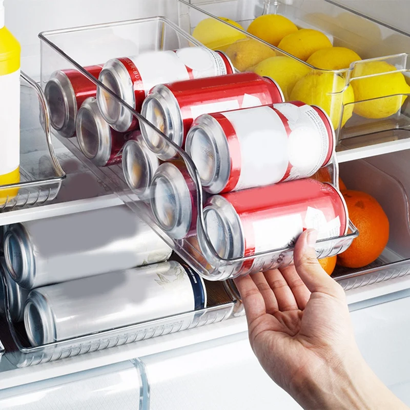 

Kitchen Beer Storage Box Beverage Bottle Transparent Finishing Box Drawer Refrigerator Storage Box Organization