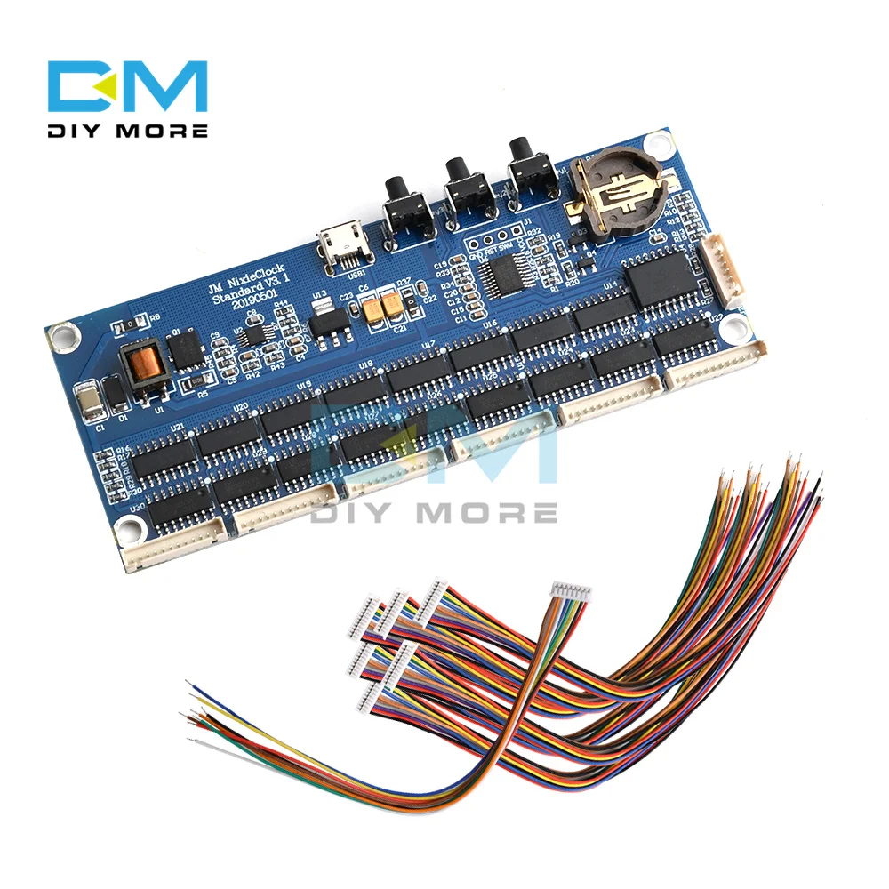 Micro USB DIY электронная трубка светящаяся цифровой светодиодный модуль часов IN14 QS30