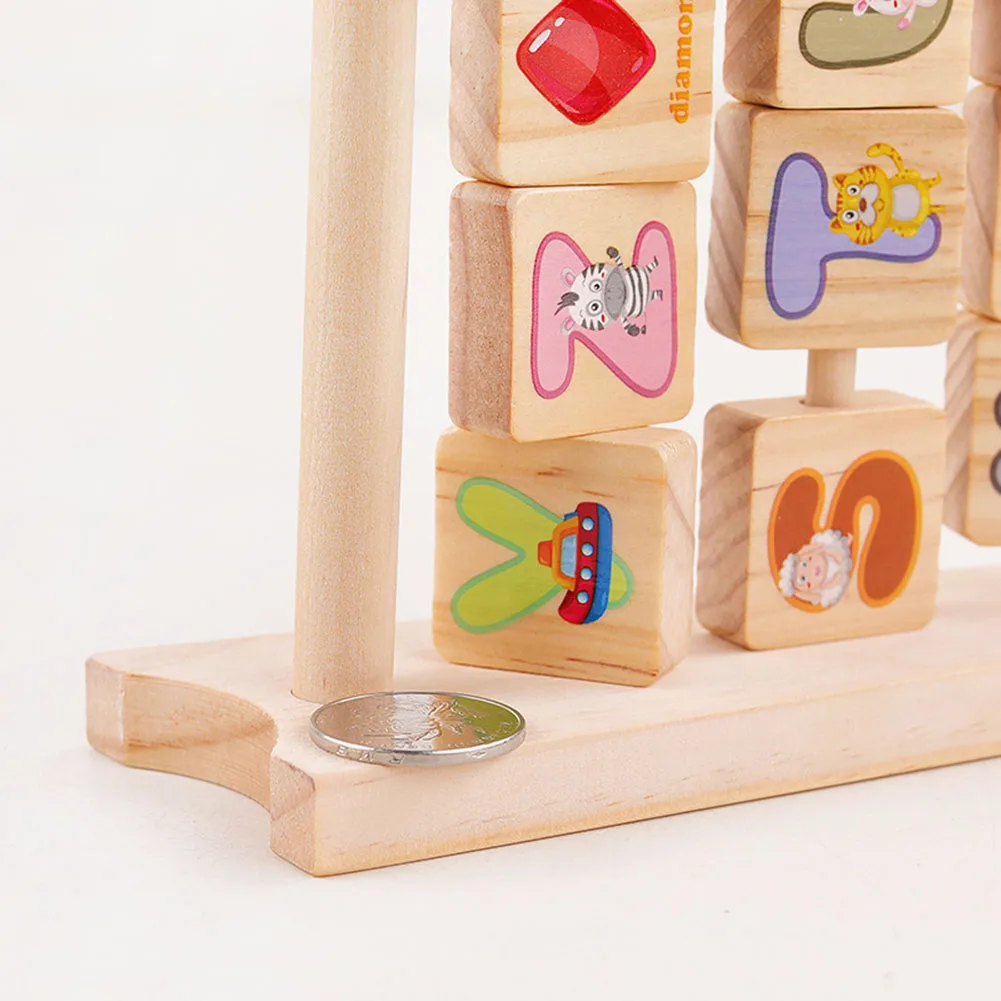 Wooden Letter Flipboard Learning Frame Exercise Practical Ability Color Cognition Wisdom Develop Educational Toy Kids Gift | Игрушки и