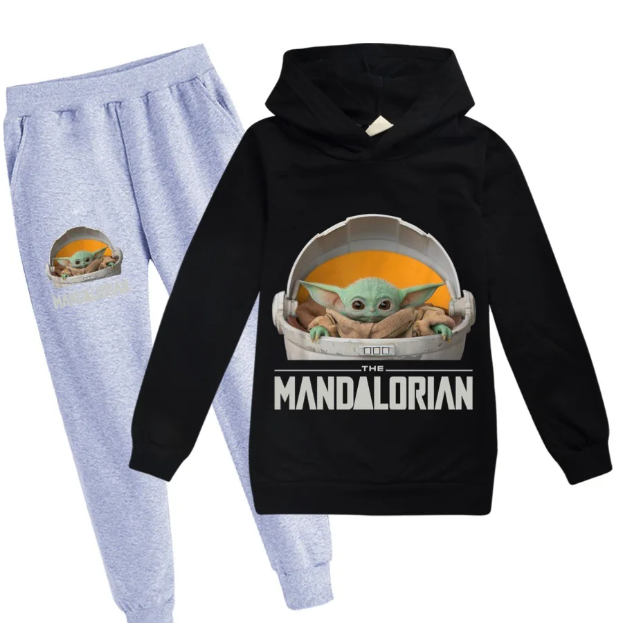 Детский Забавный комплект с капюшоном для мальчиков и девочек рисунком из