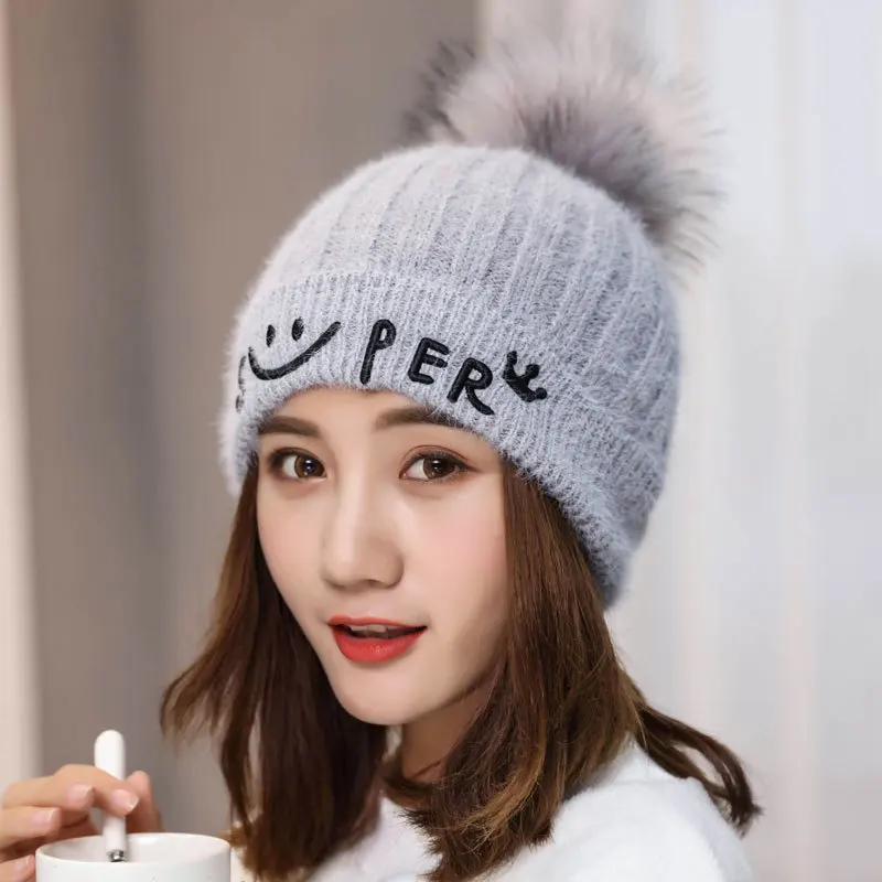Осенняя и зимняя Корейская версия дикого колледжа вязанная шапка женские