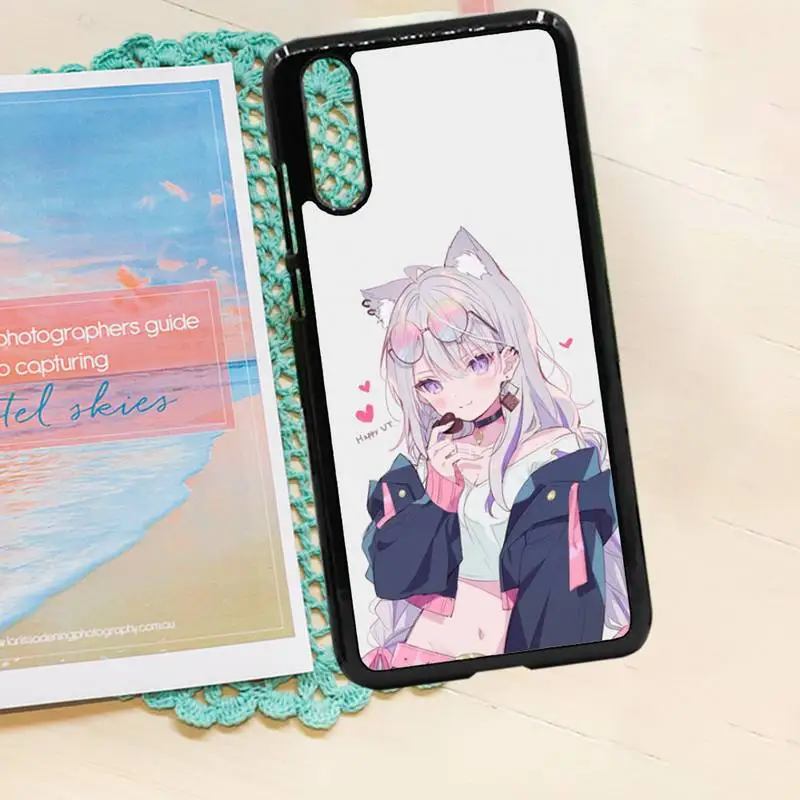 

Nekomimi Cat sexy cute girl luxury Anti-fall Phone Case shell PC for iPhone 11 12 pro XS MAX 8 7 6 6S Plus X 5S SE 2020 XR