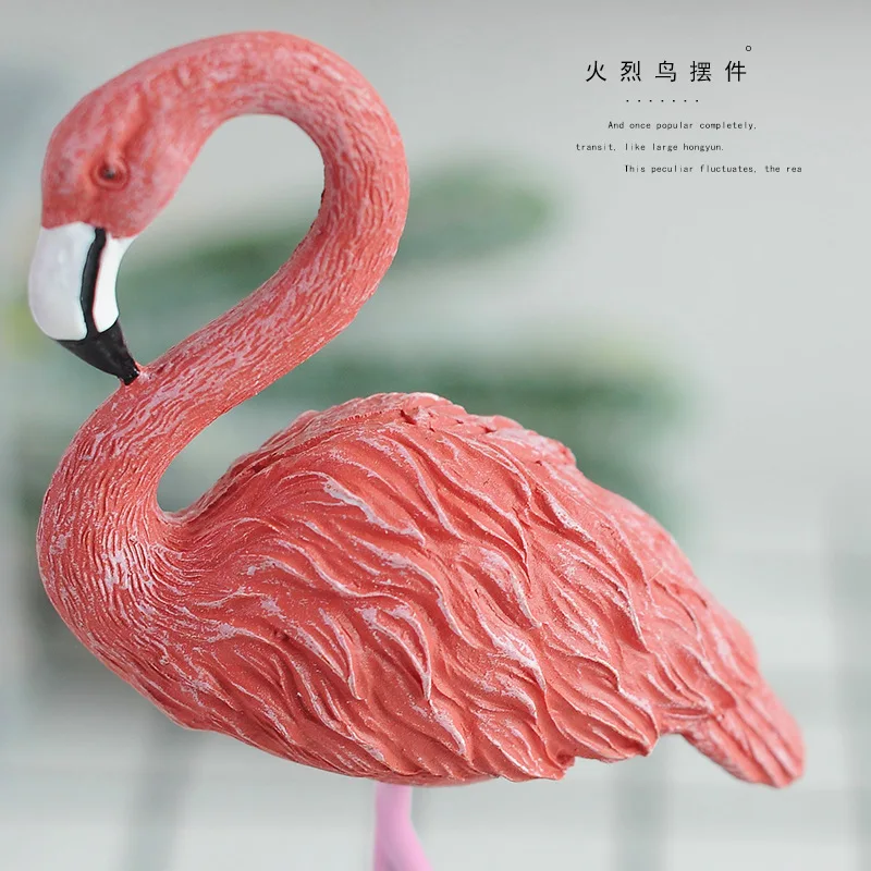 

Nordic Style Flamingo Figurine Fairy Garden Livingroom Office Wedding Party Ornament Home Decoration Accessories