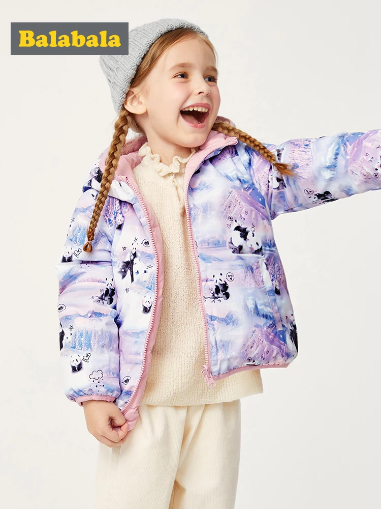 Детская одежда пуховик для девочек детское пальто с капюшоном на осень и зиму