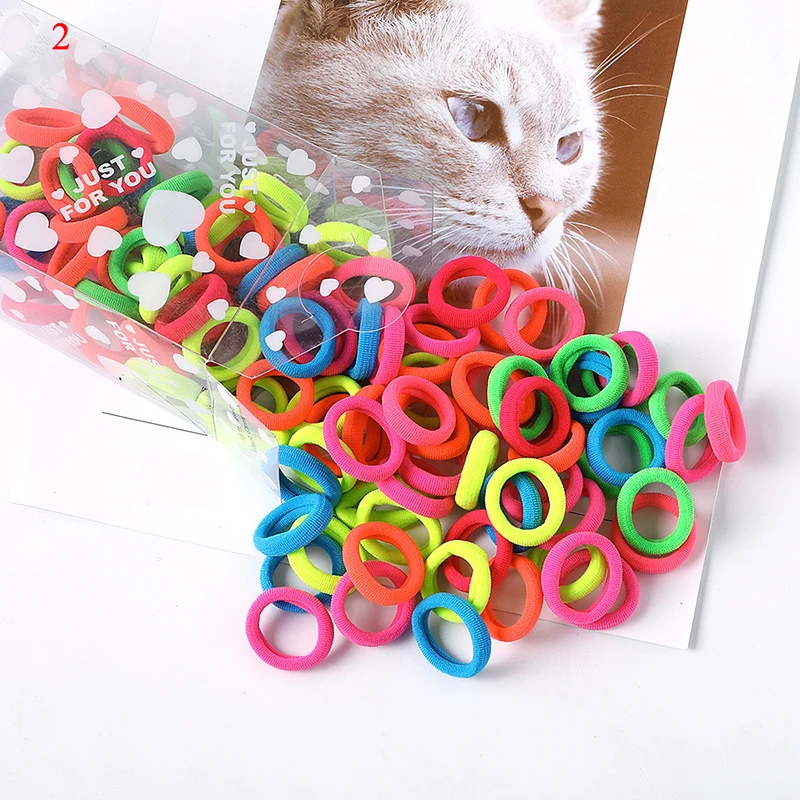

100/30pcs Lovely Style Kids Elastic Hair Bands Hot Sale Colorful Children's Round Head Rope High Quality Hair Accessories