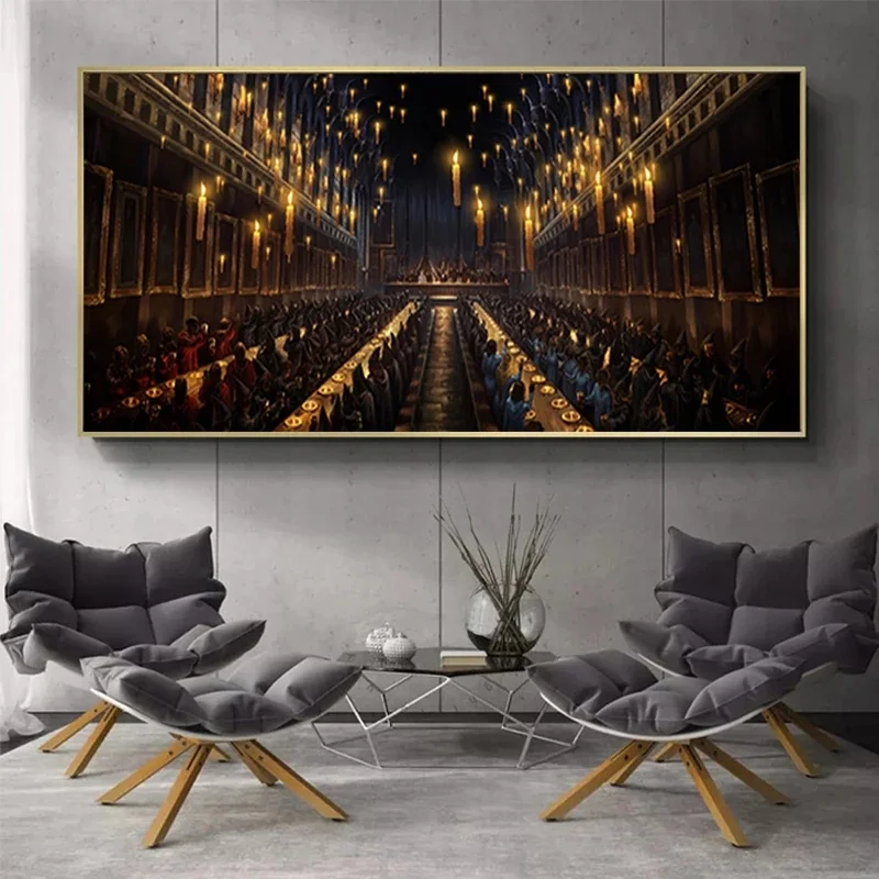 

Harries Poster The Great Hall Potteres Canvas Painting Movie Posters and Prints Quadro Wall Art Picture Cuadros for Living Room