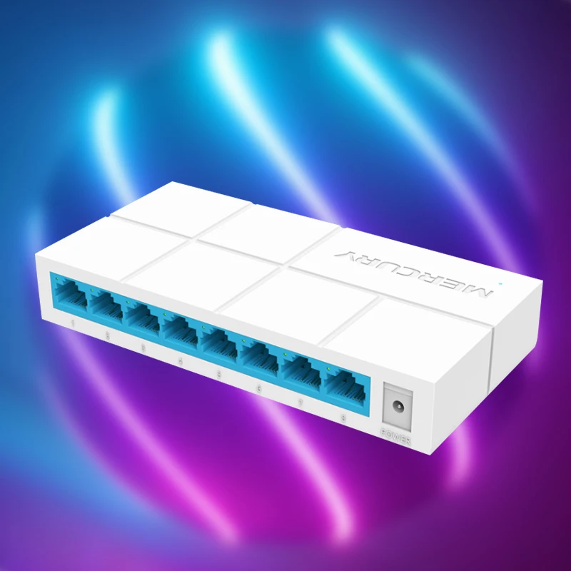 MERCURY S108M 8 Port Настольный Ethernet коммутатор 10/100 Мбит/с автоматическое согласование