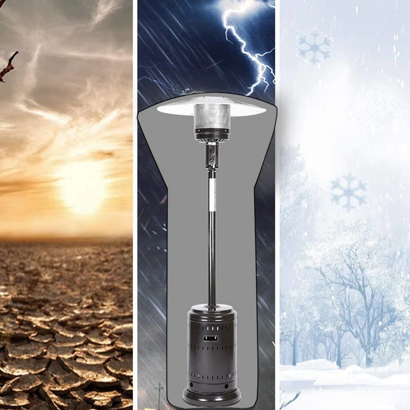 

420D Patio Heater Cover Waterproof Standup Outdoor Round Heater Covers