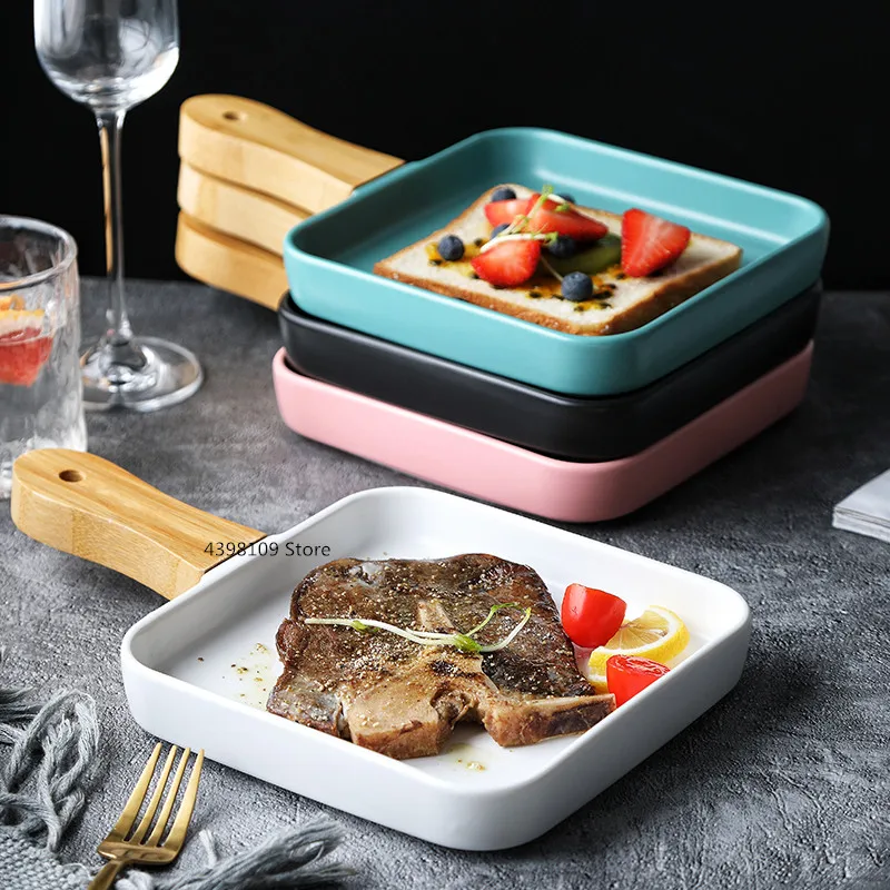 Бытовая Посуда тарелка для завтрака необычная фруктов хлеба керамическая