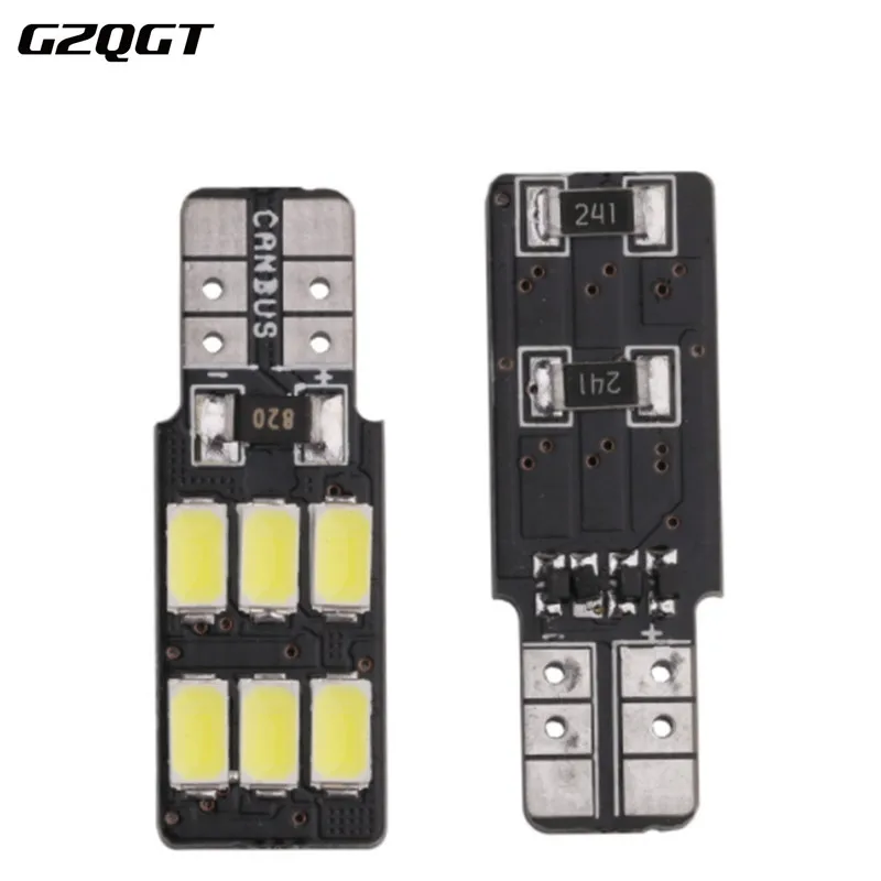 10 шт./лот одной стороны автомобиля 12 v светодиодный w5w 194 T10 6 led SMD 5630 6smd canbus ошибки obc