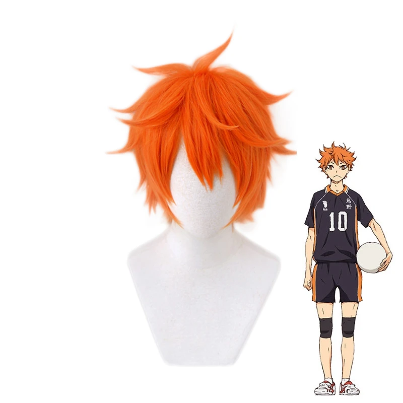 Парик для косплея Haikyuu Kageyama Taisho Hinata Shoyo с короткими желтыми волосами трикотажные