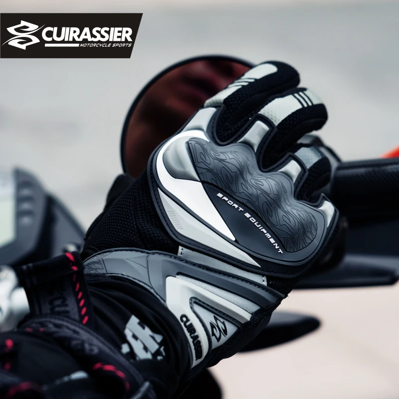 Перчатки Cuirassier мужские для езды на мотоцикле гоночные митенки из микрофибры с