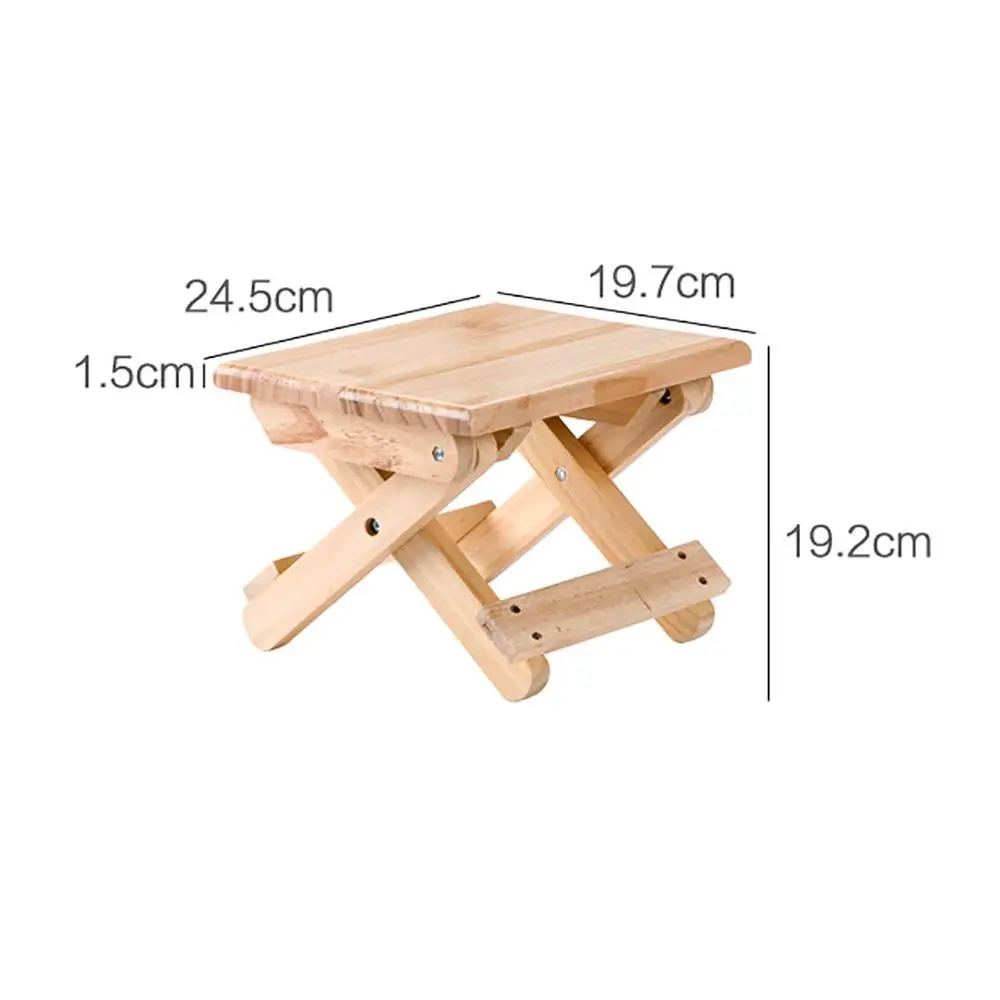 

Wood Folding Step Stool Non-slip Bath Bench Children Stool Changing Shoes Stool Fishing Chair Kids Furniture