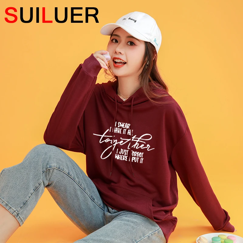 

Я обещаю, что у меня есть это толстовки с надписью, женские свободные толстовки из 100% хлопка, Дамская Толстовка, женские пуловеры, топы, рубаш...