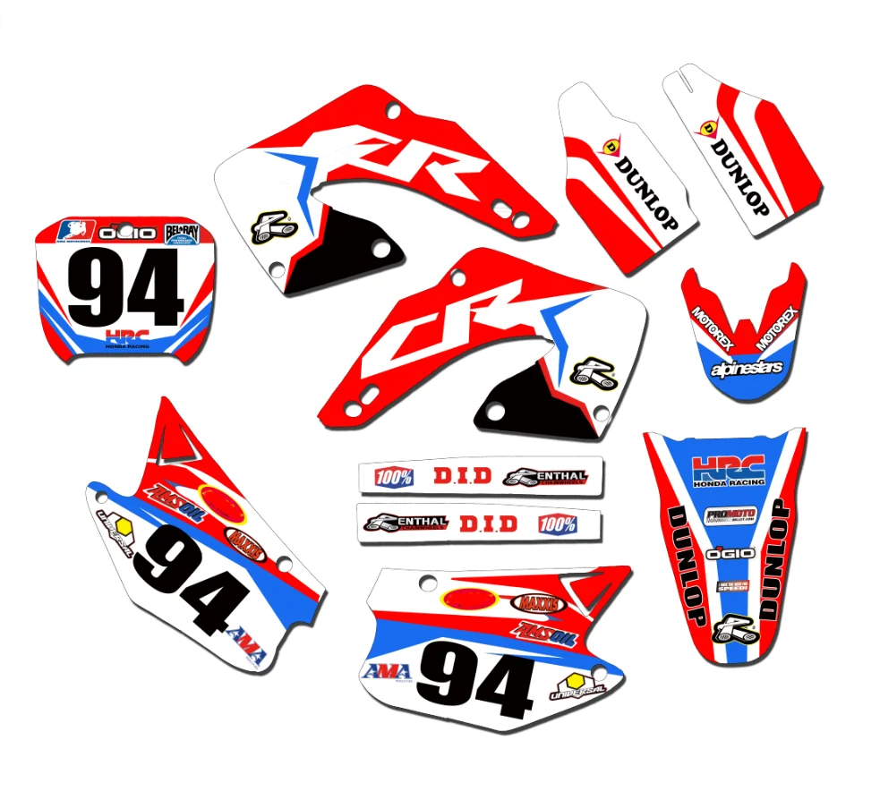

Stickers kits 3M Stickers kits Motorcycle Graphics Backgrounds Decals for Honda CR125 CR250 CR125R CR250R 2000 2001 Customize