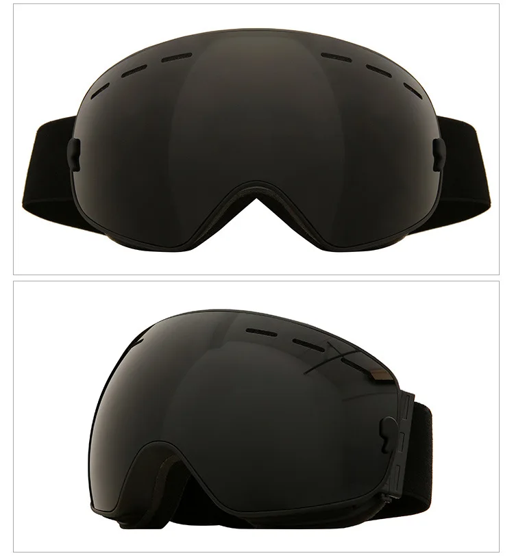 

UV400 Anti-fog Double Layers Ski Goggles Big Lens Ski Mask Glasses Skiing Snow Snowboard Eyewear Mirror polarize Goggles