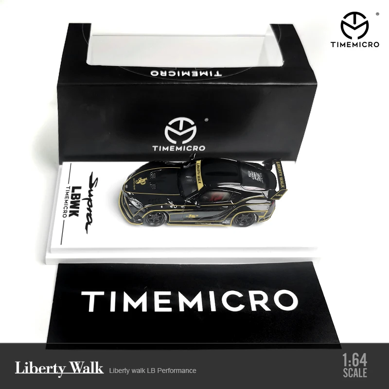 

Time Micro 1:64 Toyota Supra LB Work LBWK Black white JPS Diecast Model Car