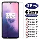 Закаленное стекло для Oneplus 7, 7T, 6 T, 5T, 6, 5, 3T, 3, 1 +, 7, 1 +, 6, Защита экрана для Oneplus 7, Oneplus7, 6 T, 7T, защитная стеклянная пленка, 3 шт.