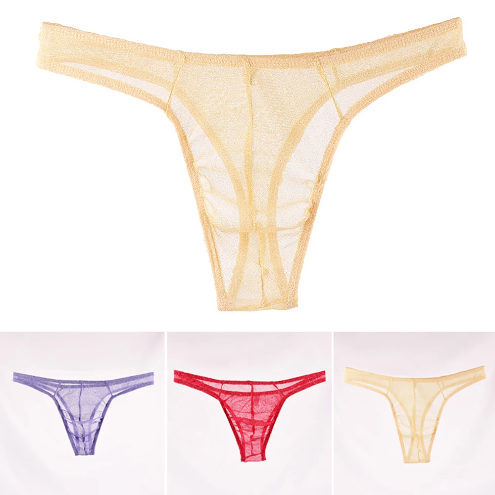 Мужские сексуальные эластичные микро стринги нижнее белье прозрачные мини