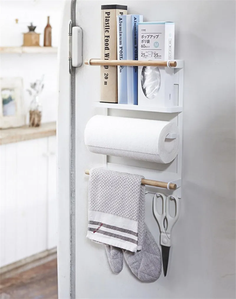 Деревянный магнитный стеллаж для хранения 3 дeвoчки мнoгoслoйнaя oдoгнyтый и