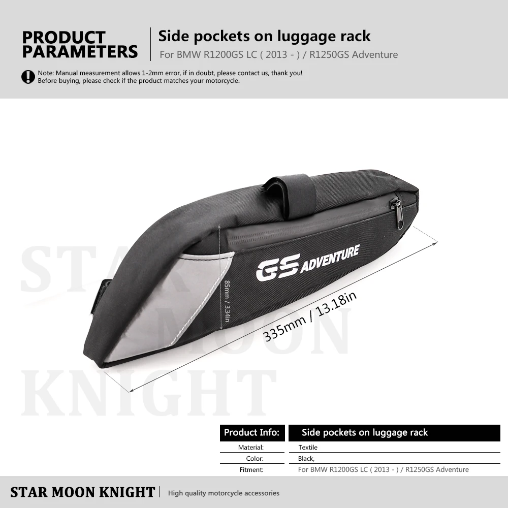 

For BMW R1200GS LC 2013 - 2020 2019 2018 R1250GS Adventure Motorcycle Box Rack Side Bag Luggage Rack Travel Place Waterproof Bag