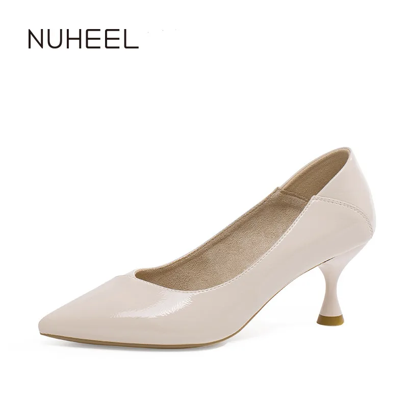 NUHEEL/Женская обувь Новые весенние туфли на высоком каблуке с острым носком